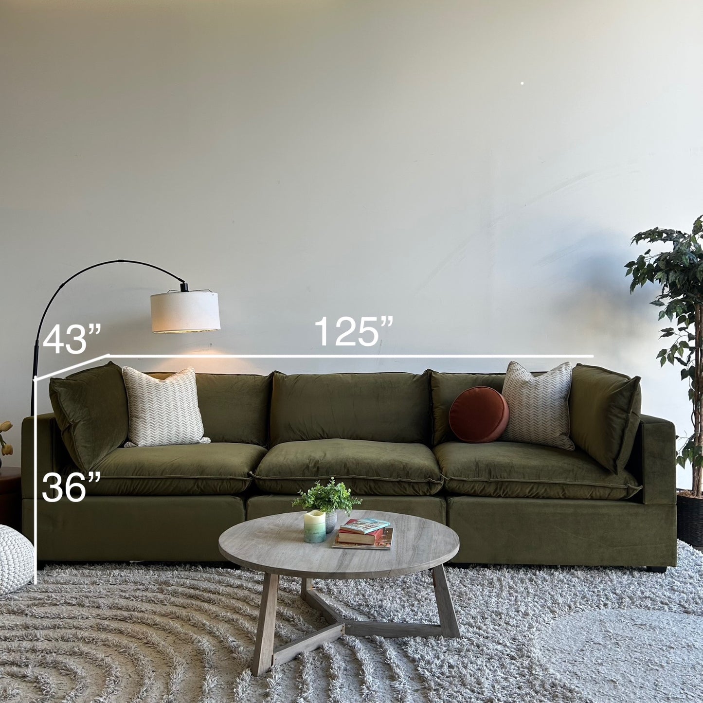 Bellamia Sofa in Green performance Velvet