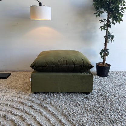 Bellamia Ottoman in Cream Performance Chenille