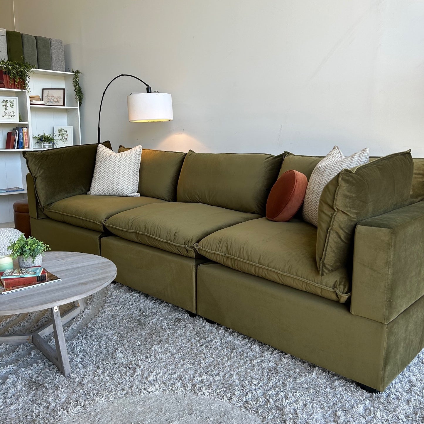 Bellamia Sofa in Green performance Velvet