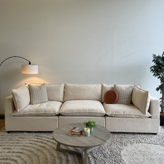 Bellamia Luna Sofa in Cream Performance Chenille