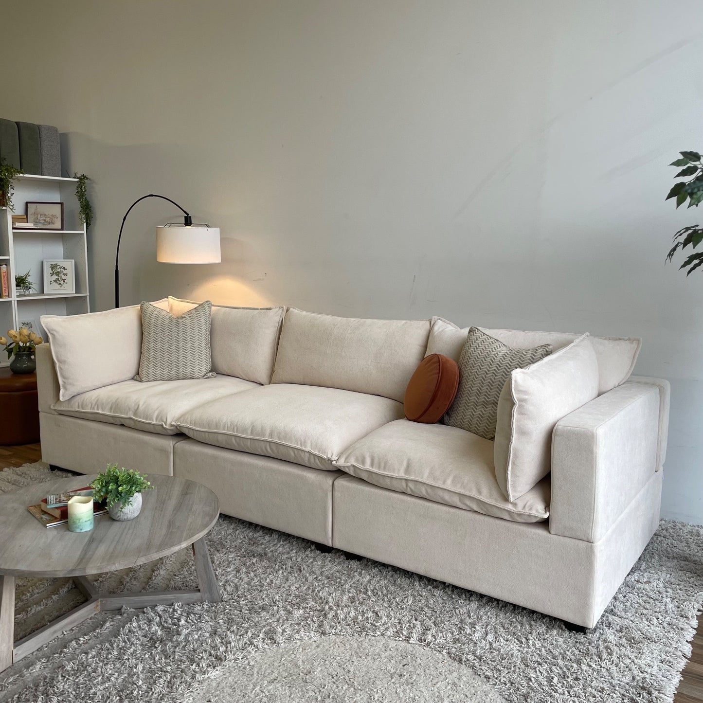 Bellamia Luna Sofa in Cream Performance Chenille