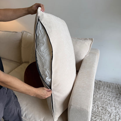 Bellamia Luna L-Shape Enclosed in Cream Performance Chenille