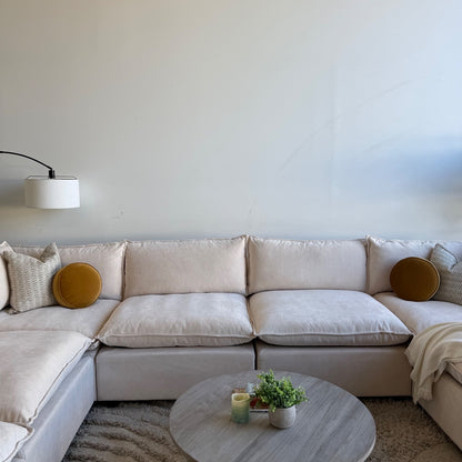 Bellamia Luna Grand Corner in Cream Performance Chenille