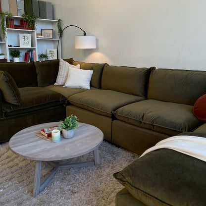 Bellamia Luna U-Shape Enclosed in Green Performance Velvet