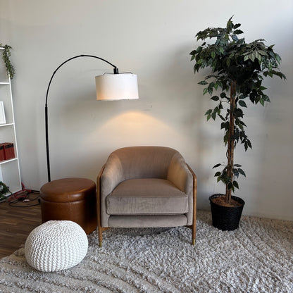 Interior Define Blake Accent Chair in Gray Performance Fabric