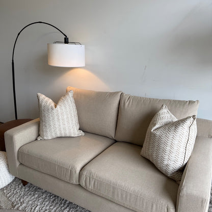 Interior Define Sloan Loveseat in Tan Performance Linen