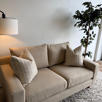 Interior Define Sloan Loveseat in Tan Performance Linen