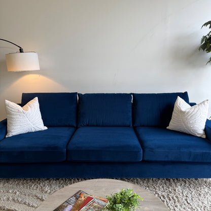 Interior Define Sloan Sofa in Blue Performance Velvet