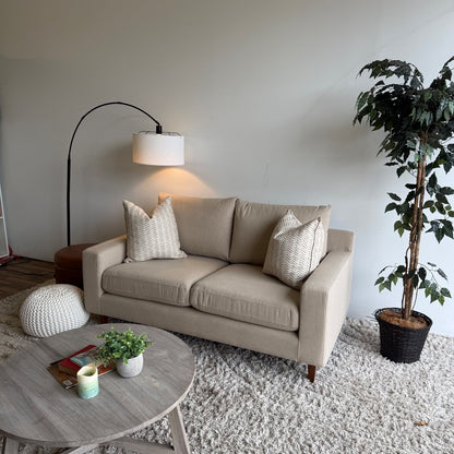 Interior Define Sloan Loveseat in Tan Performance Linen