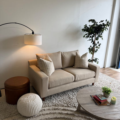 Interior Define Sloan Loveseat in Tan Performance Linen