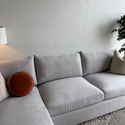 Interior Define Sloan Sleeper Sectional in Gray Performance Fabric