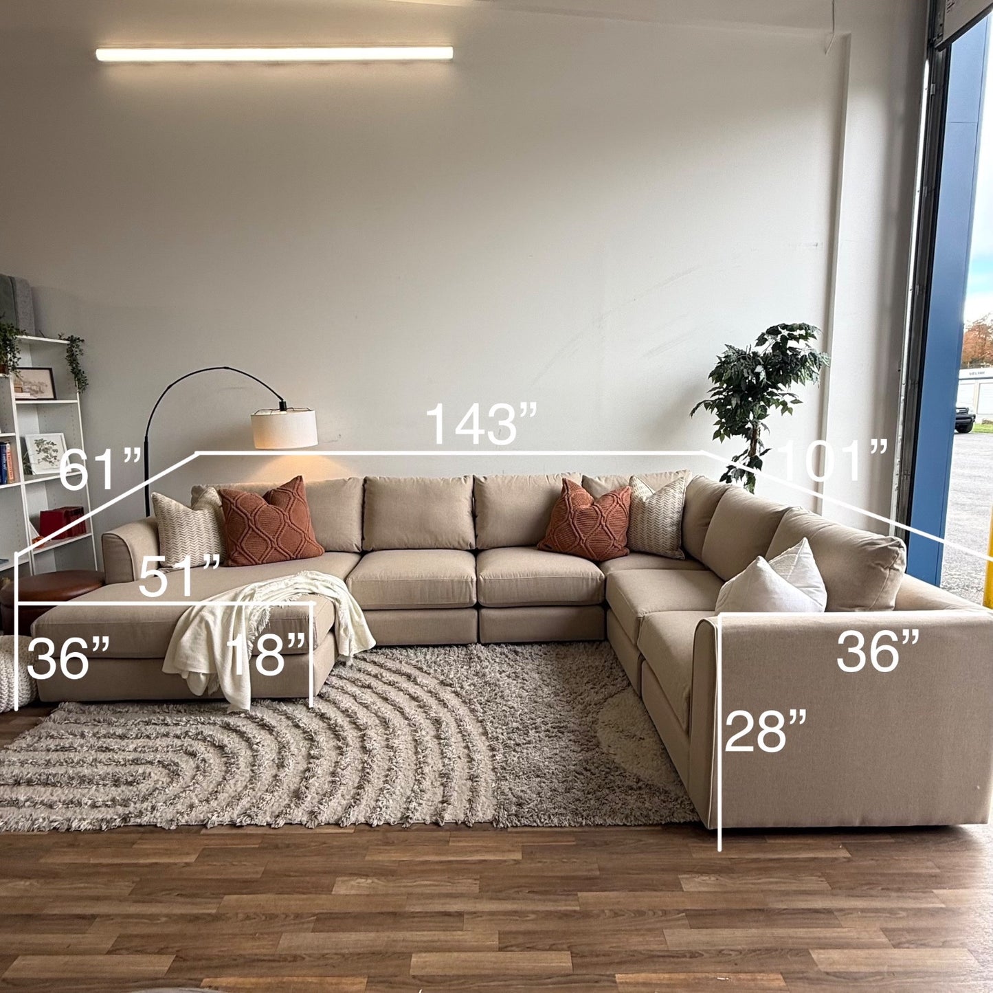 Interior Define Beckham Modular Sectional in Performance Fabric