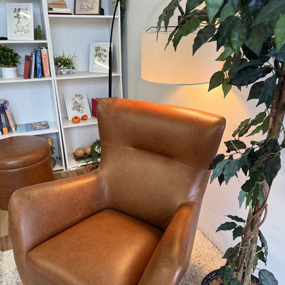 Interior Define Fisher Leather Accent Chair