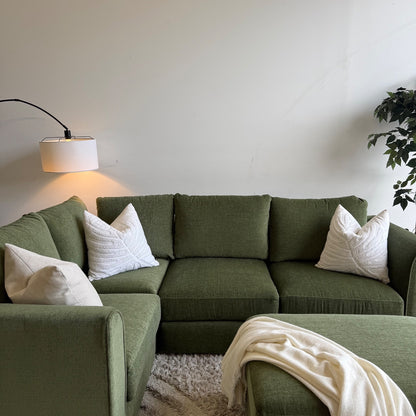 Interior Define Beckham Modular Sectional in Ivy Vintage Velvet