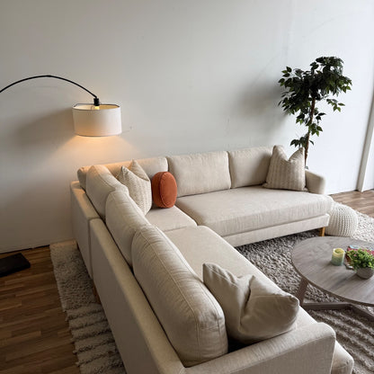 Interior Define Winslow Corner Sectional in Beige Performance Fabric