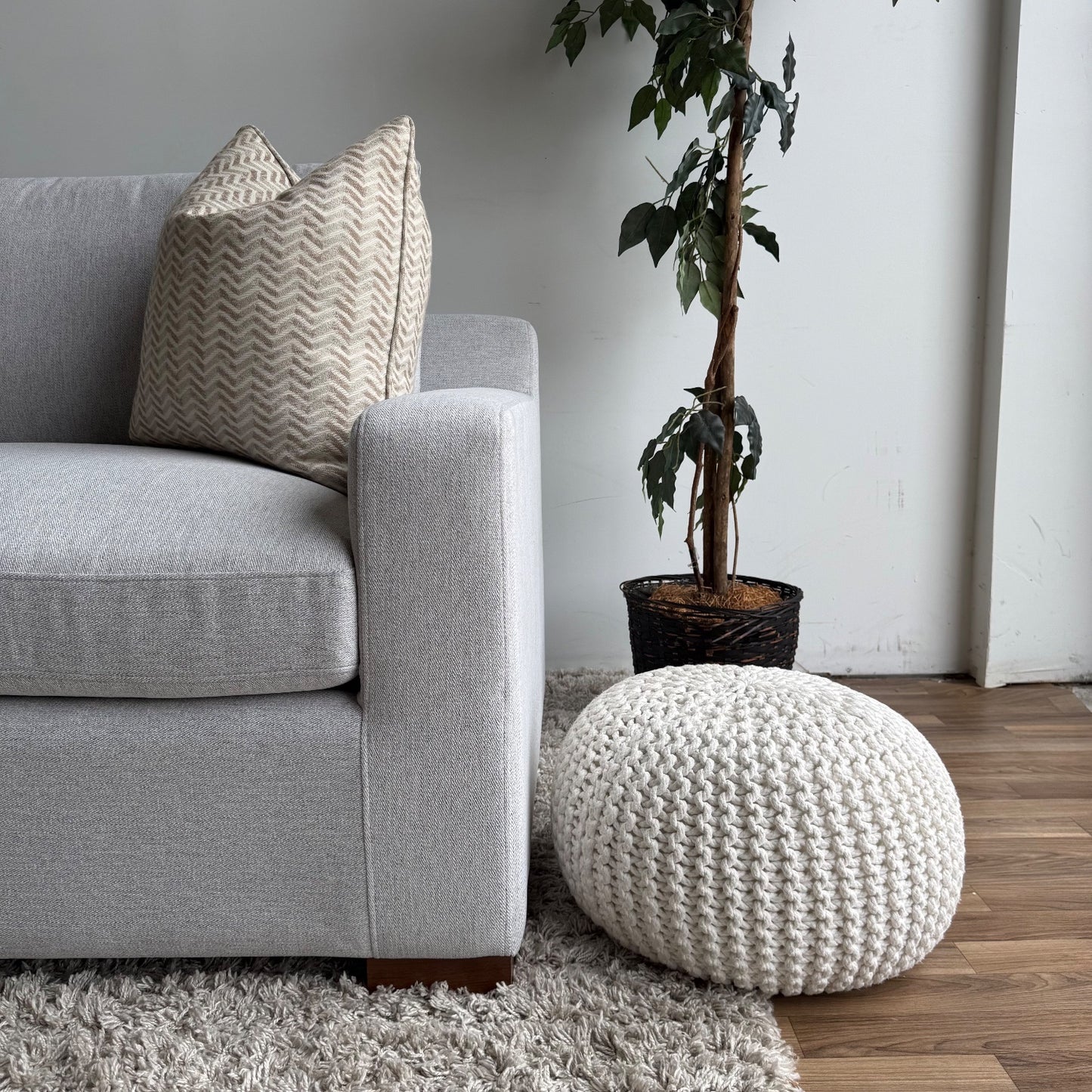 Interior Define Sloan Sleeper Sectional in Gray Performance Fabric