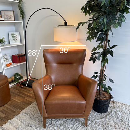 Interior Define Fisher Leather Accent Chair