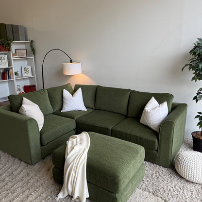 Interior Define Beckham Modular Sectional in Ivy Vintage Velvet