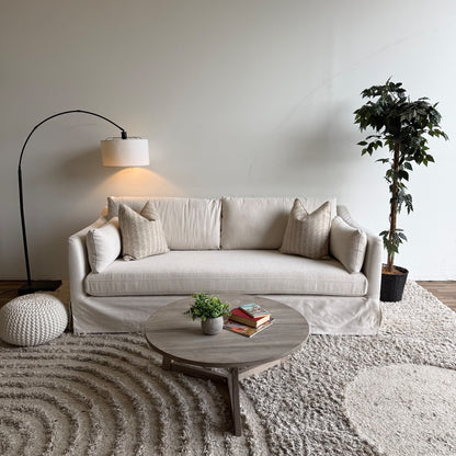 Interior Define Caitlin Slip Cover Sofa in Limestone Performance Fabric