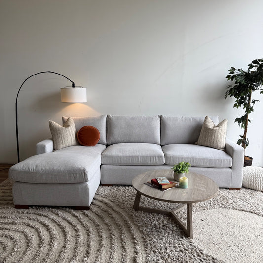 Interior Define Sloan Sleeper Sectional in Gray Performance Fabric