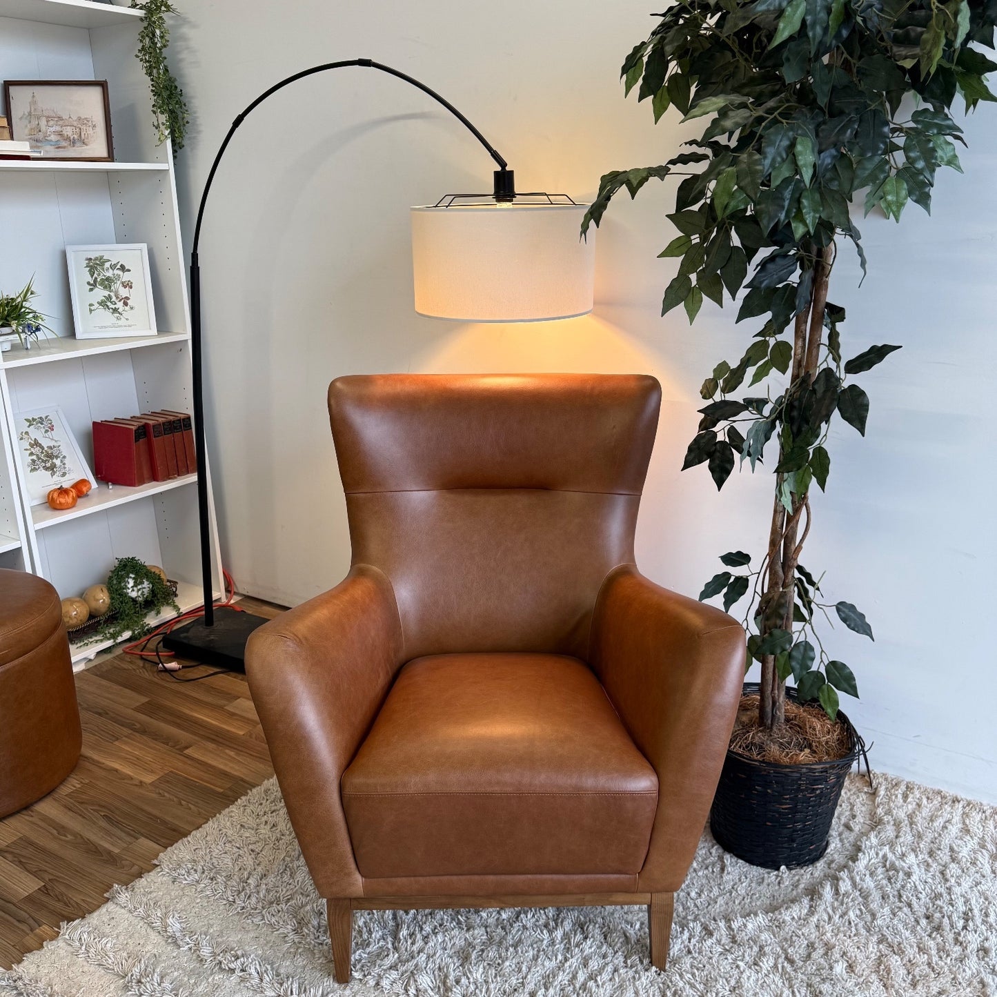 Interior Define Fisher Leather Accent Chair