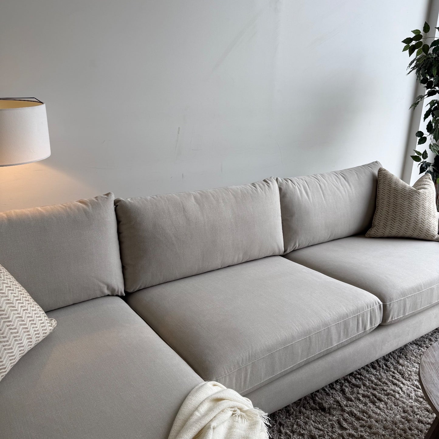 Interior Define Sloan Chaise Sectional In Performance Fabric