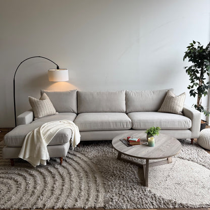 Interior Define Sloan Chaise Sectional In Performance Fabric