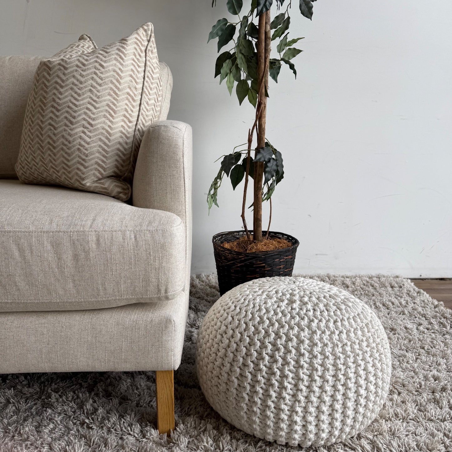 Interior Define Winslow Corner Sectional in Beige Performance Fabric