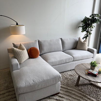 Interior Define Sloan Sleeper Sectional in Gray Performance Fabric