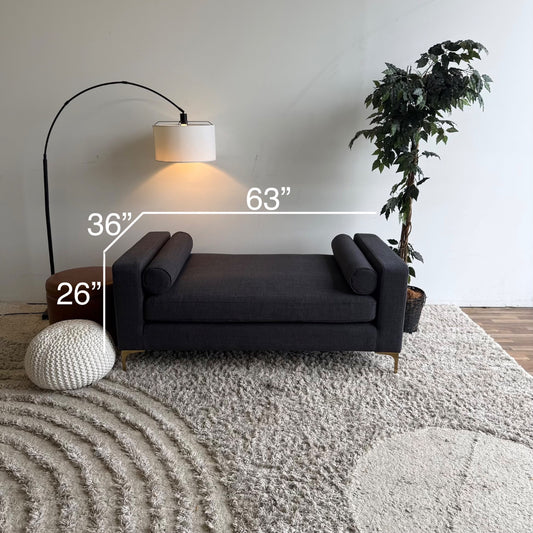 Interior Define Daybed in Black Linen