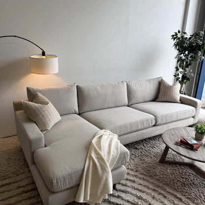 Interior Define Sloan Chaise Sectional In Performance Fabric