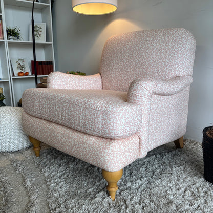 The Inside English Roll Arm Chair in Pink Flamingo Hele Bay