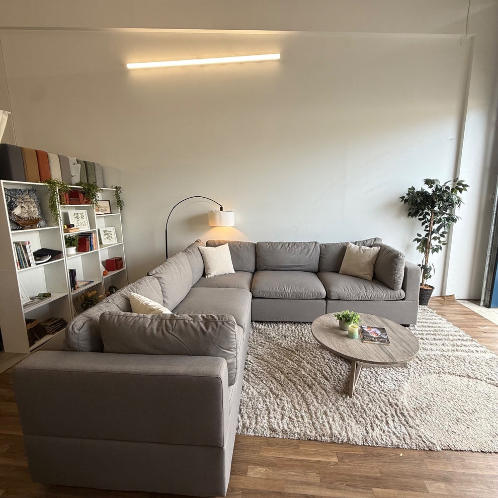 Albany Park Kova Modular 5 Pc Sectional in Clay Performance Linen