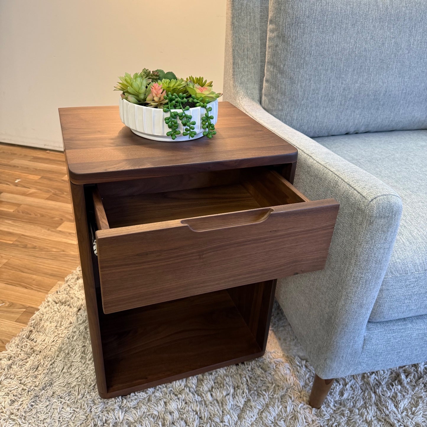 Interior Define Lydell nightstand in Walnut