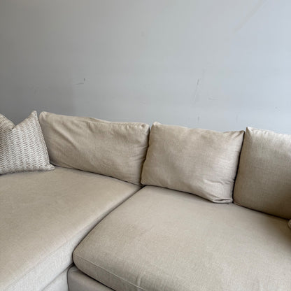 Interior Define Sloan Chaise Sectional in Beige