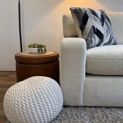 Rowan 2-piece Chaise Sectional in Cream Performance Chenille