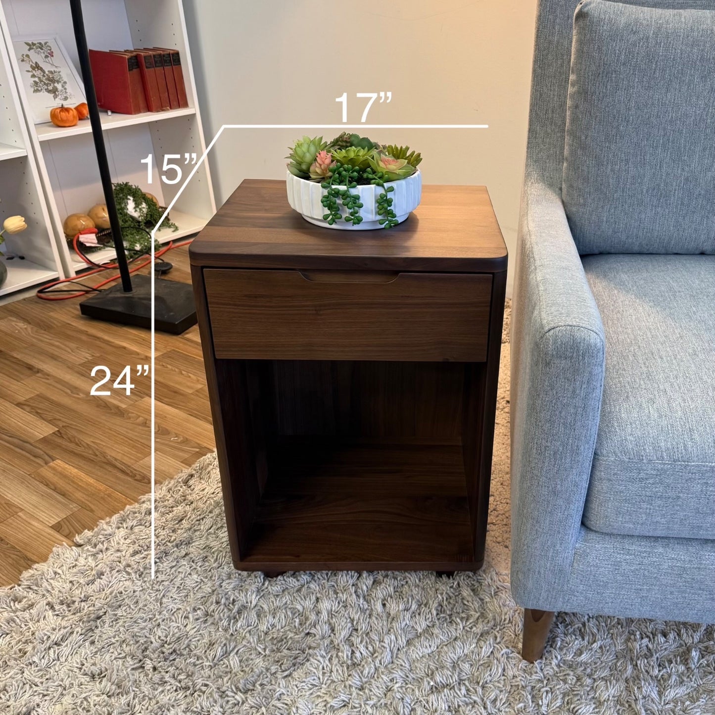 Interior Define Lydell nightstand in Walnut