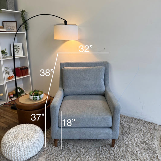 Interior Define Lennox Accent Chair In Blue