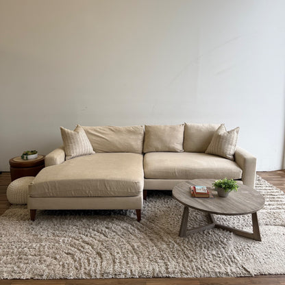 Interior Define Sloan Chaise Sectional in Beige