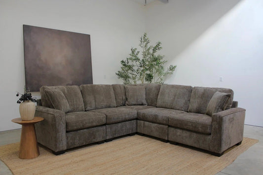 Atlas Modular Corner Sectional in Brown Chenille