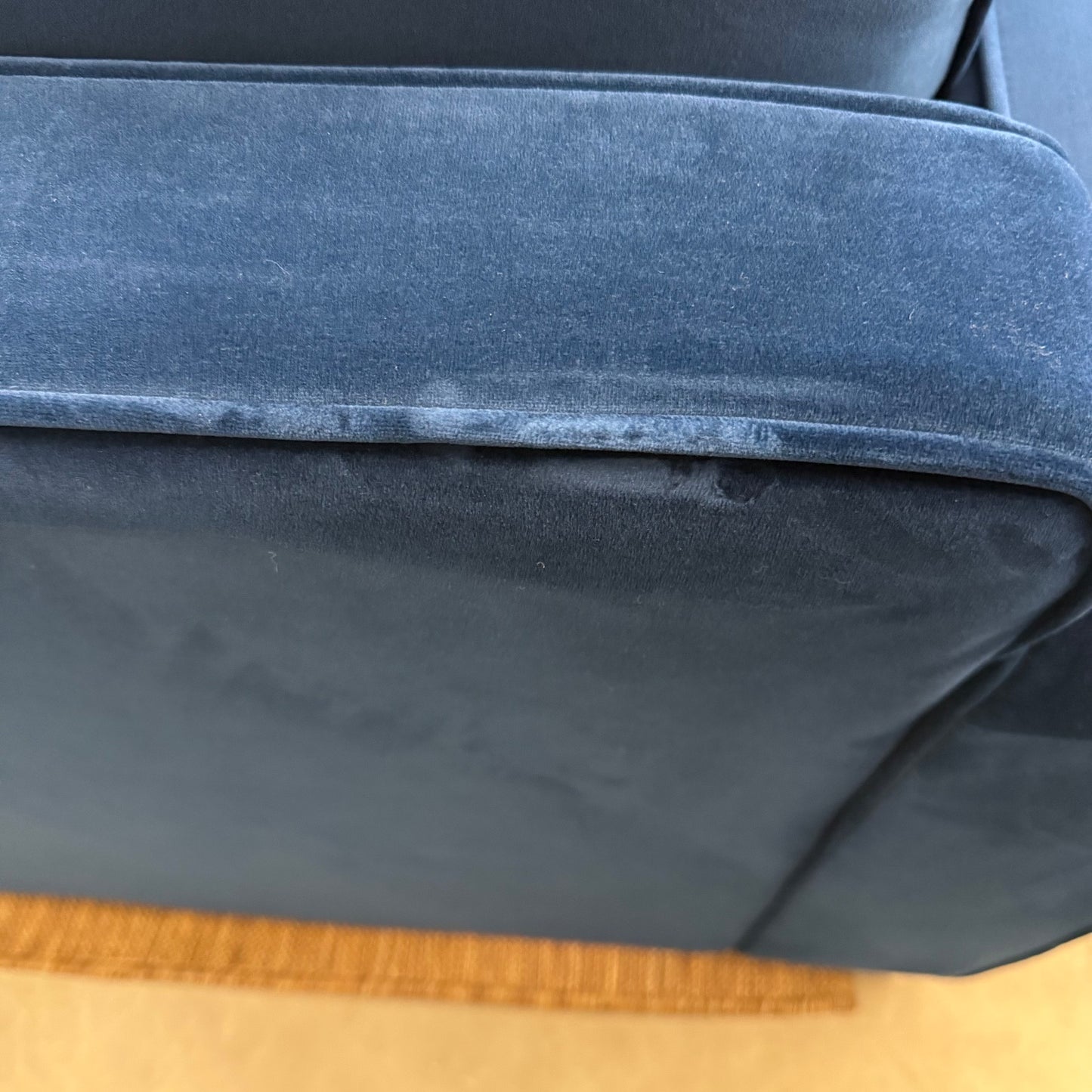 Interior Define James Loveseat in Blue Performance Velvet