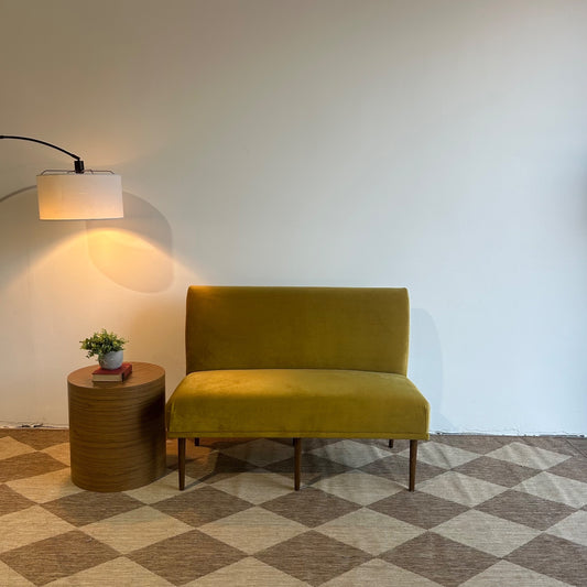 Interior Define Dorian Bench in Yellow Performance Velvet