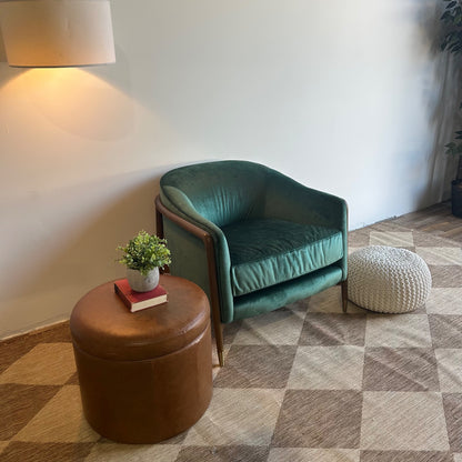 Interior Define Blake Accent Chair in Green Performance Velvet