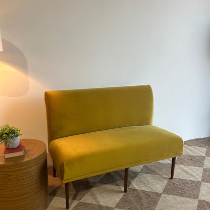 Interior Define Dorian Bench in Yellow Performance Velvet