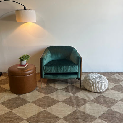 Interior Define Blake Accent Chair in Green Performance Velvet