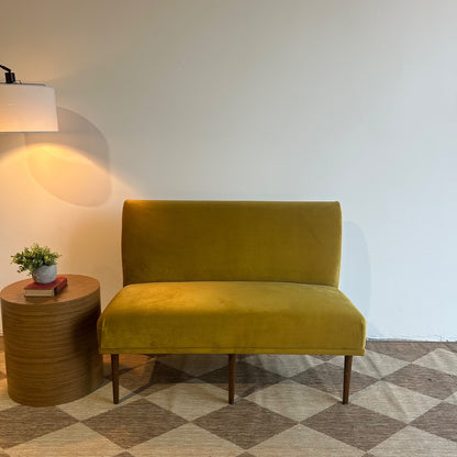 Interior Define Dorian Bench in Yellow Performance Velvet
