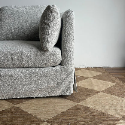 Interior Define Slipcovered Sofa in Gray Performance Loop Weave