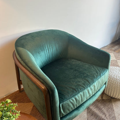 Interior Define Blake Accent Chair in Green Performance Velvet