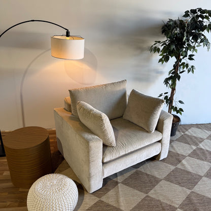 Interior Define Hayley Chair And A Half in Beige Performance Fabric