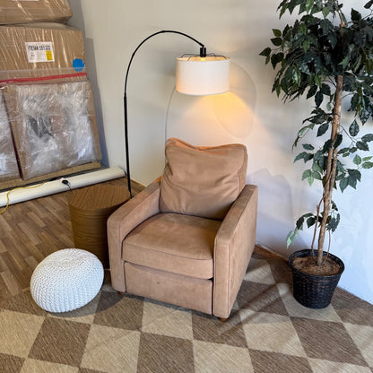 Interior Define Sadie Reclining Chair in Brown Leather